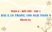 Bài 5.18 trang 108 SGK Toán 8 tập 1 Kết nối tri thức